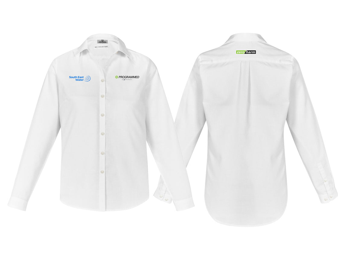 WOMENS LONG SLEEVE MEMPHIS SHIRT - WHITE