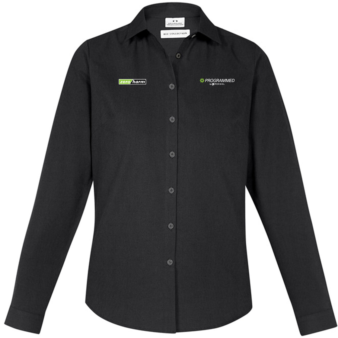 WOMENS MEMPHIS LONG SLEEVE SHIRT - BLACK