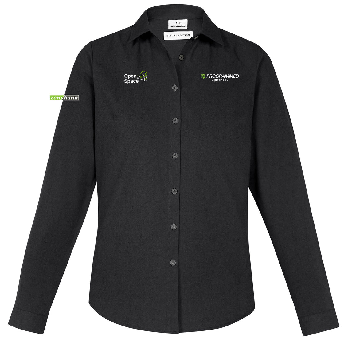 MEMPHIS WOMENS LONG SLEEVE SHIRT - BLACK