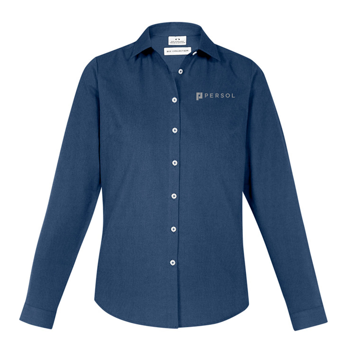 WOMENS MEMPHIS LONG SLEEVE SHIRT - MINERAL BLUE