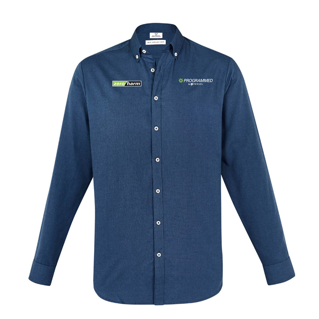 MENS MEMPHIS LONG SLEEVE SHIRT - MINERAL BLUE