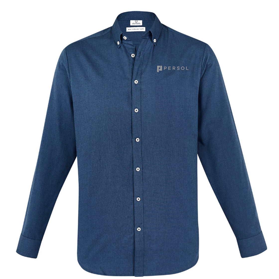 MENS MEMPHIS LONG SLEEVE SHIRT - MINERAL BLUE