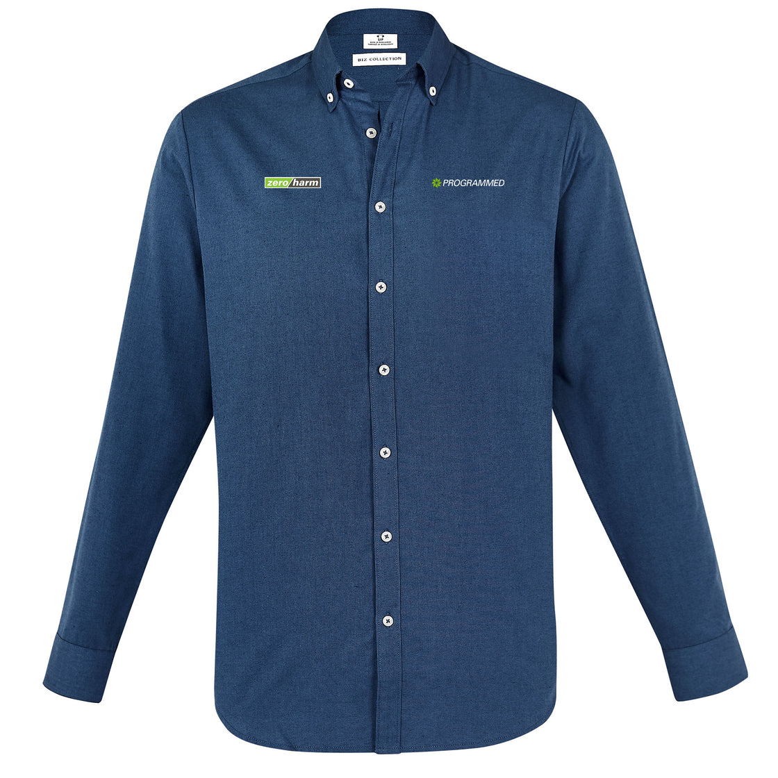 MEMPHIS MENS LONG SLEEVE SHIRT - MINERAL BLUE
