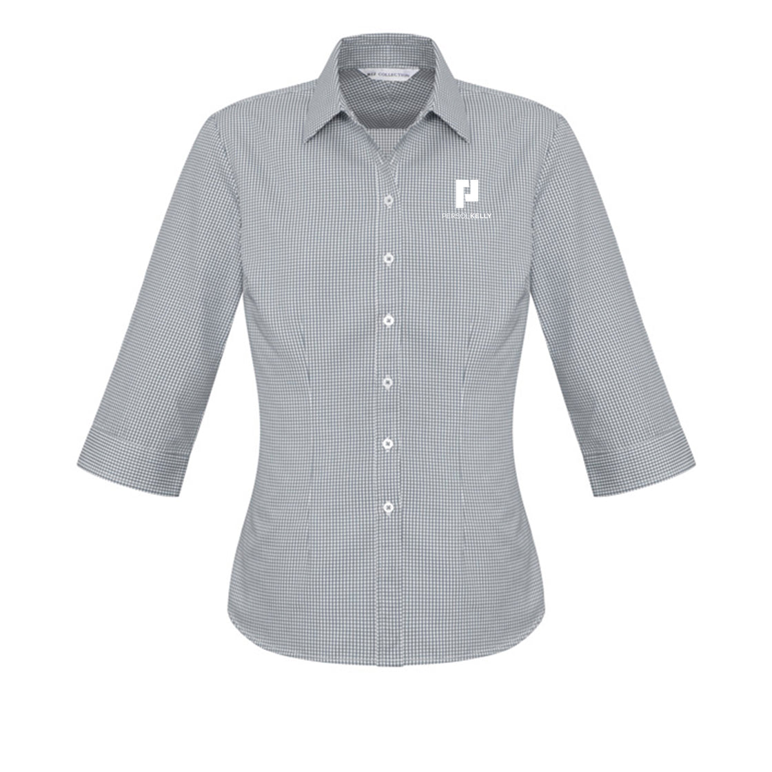 WOMENS ELLISON 3/4 SLEEVE SHIRT - SILVER