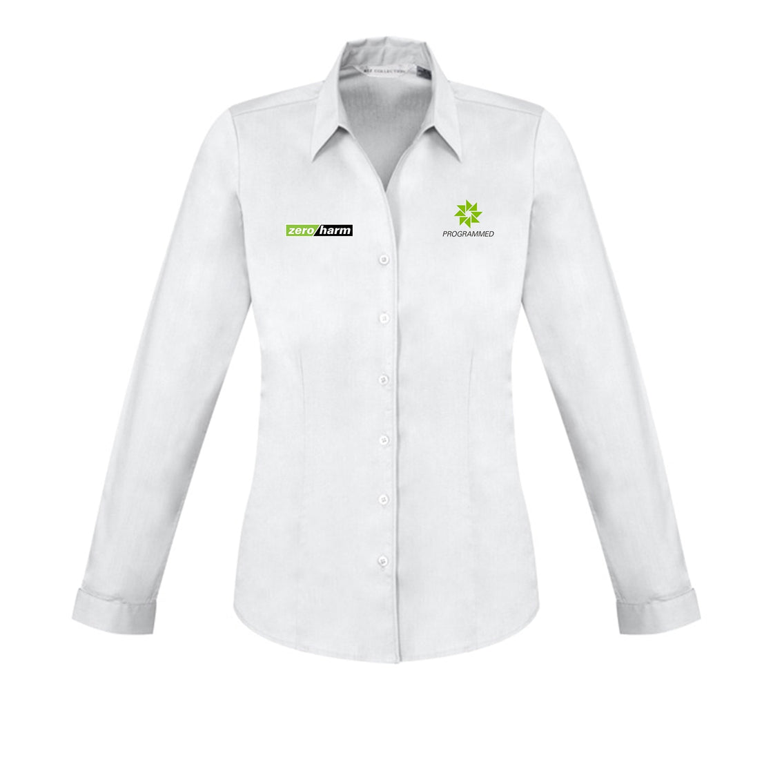 LADIES MONACO LONG SLEEVE SHIRT - WHITE