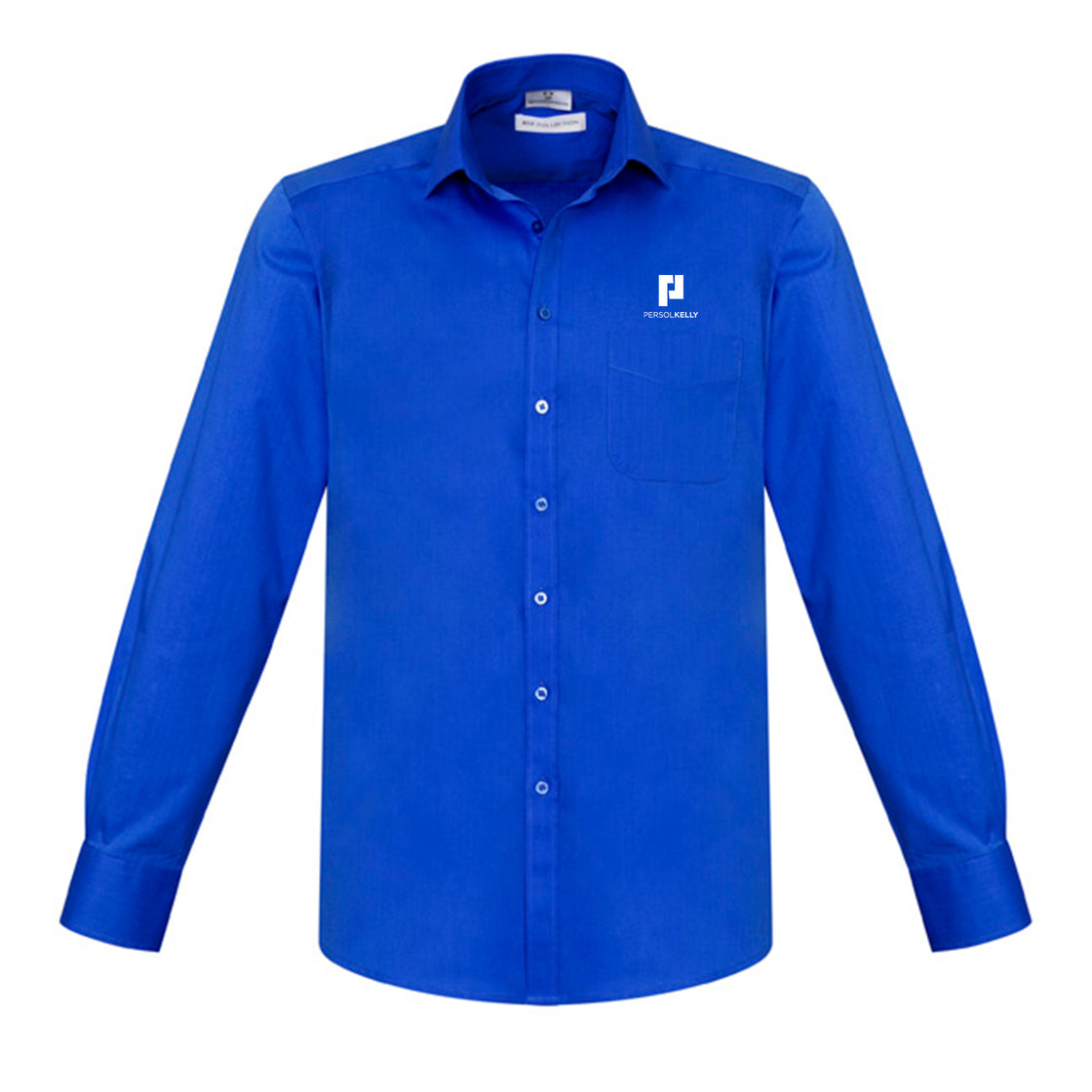 MENS MONACO LONG SLEEVE SHIRT - ELECTRIC BLUE