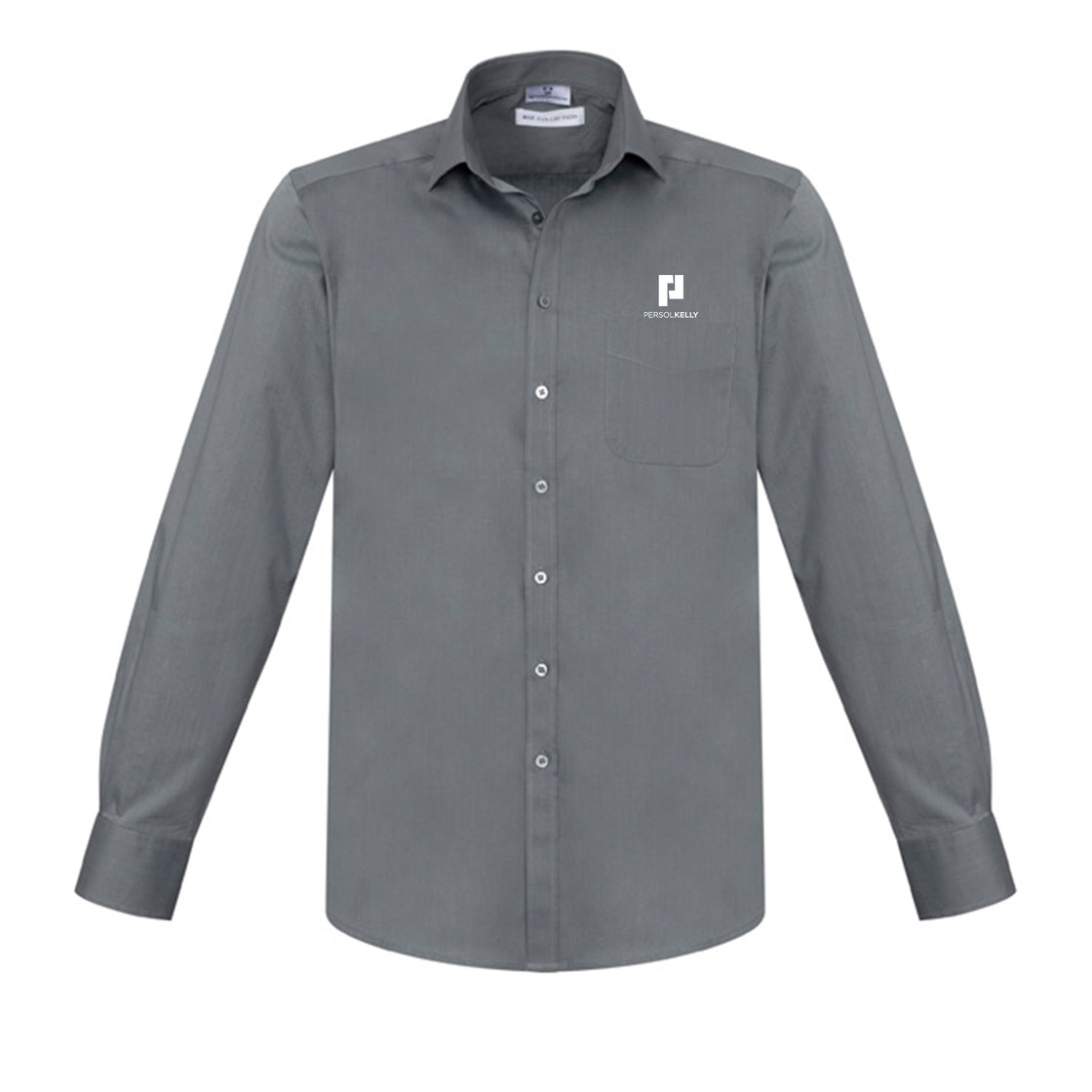 MENS MONACO LONG SLEEVE SHIRT - PLATINUM