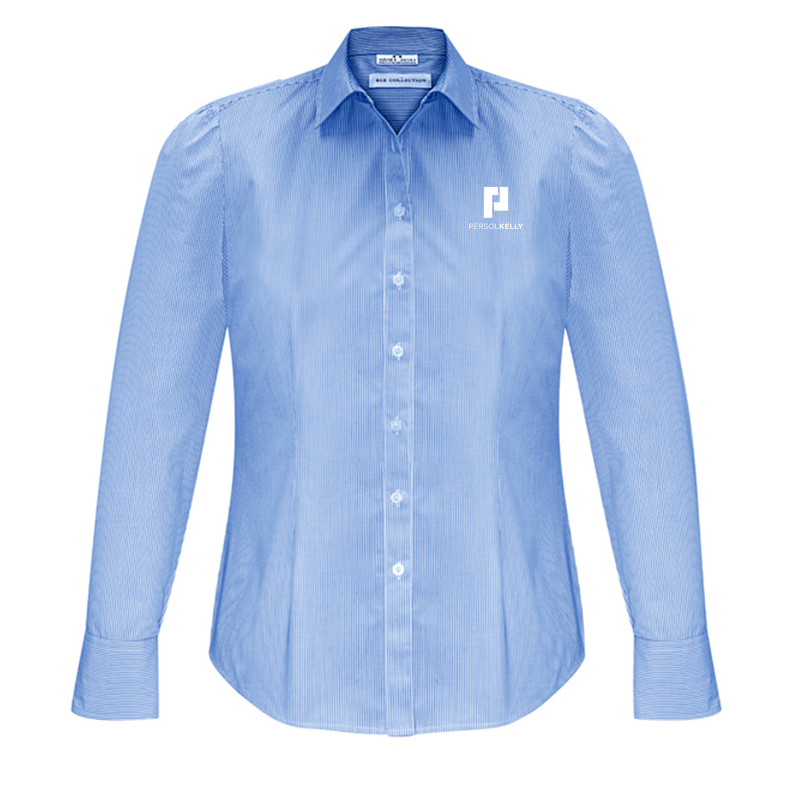 WOMENS EURO LONG SLEEVE SHIRT - BLUE