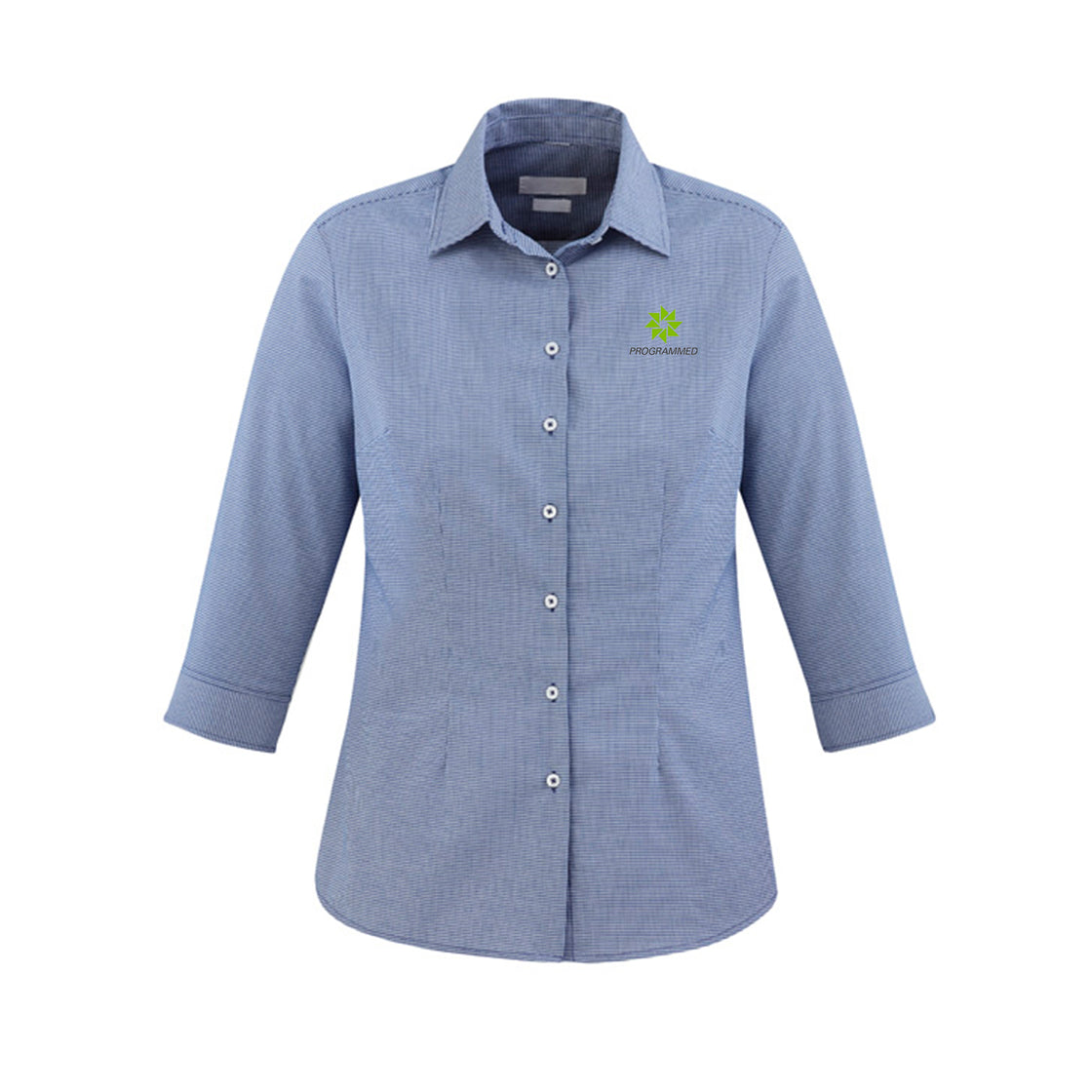 LADIES JAGGER 3/4 SHIRT - FRENCH BLUE