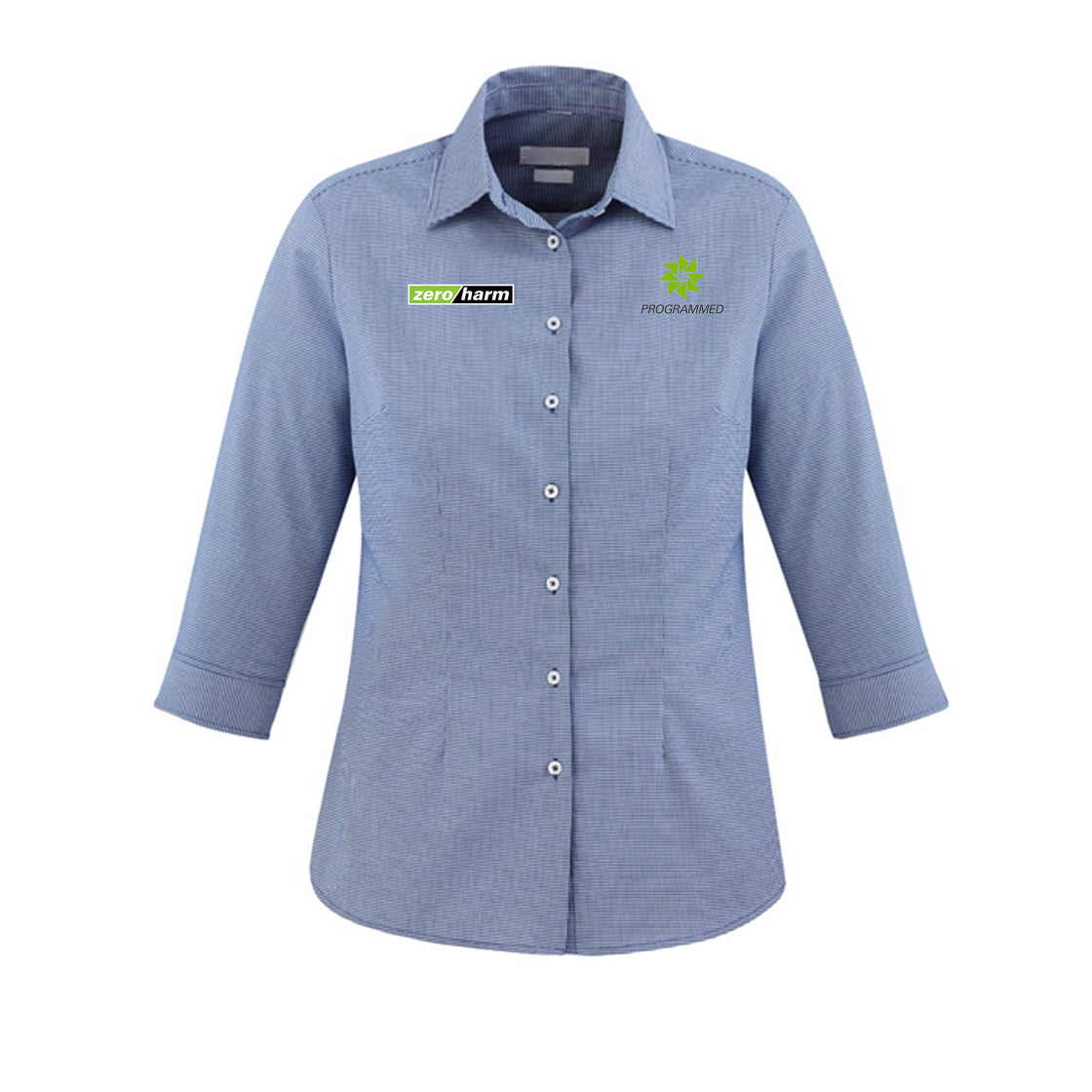 LADIES JAGGER 3/4 SHIRT - FRENCH BLUE