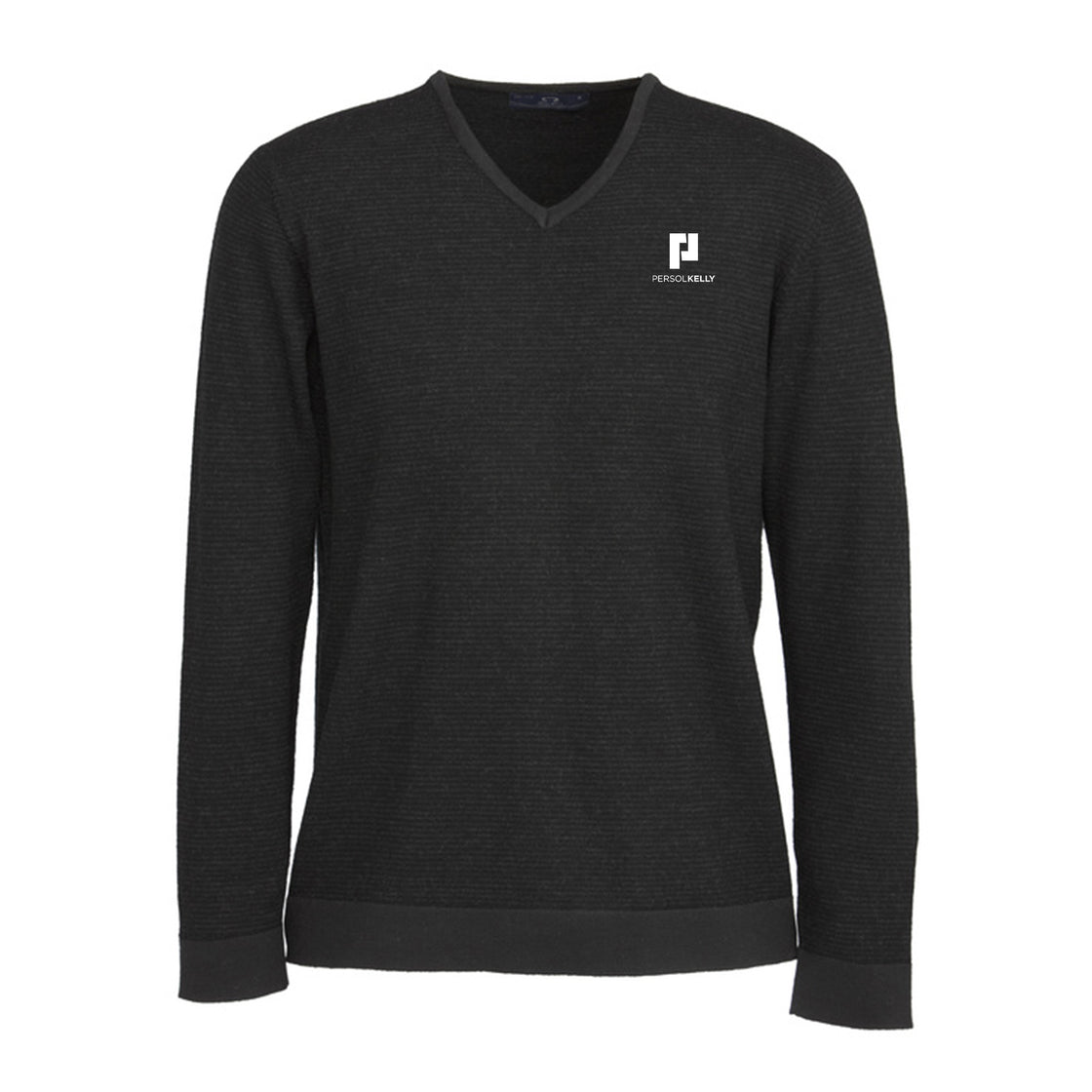 MENS ORIGIN MERINO PULLOVER - BLACK/CHARCOAL