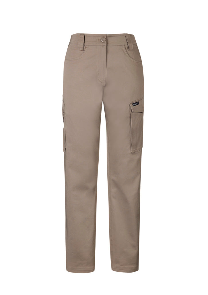 WOMENS ESSENTIAL BASIC STRETCH CARGO PANT - KHAKI