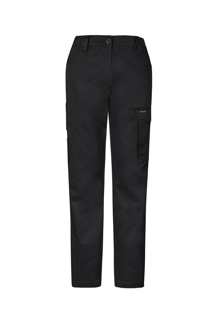 WOMENS ESSENTIAL BASIC STRETCH CARGO PANT - BLACK