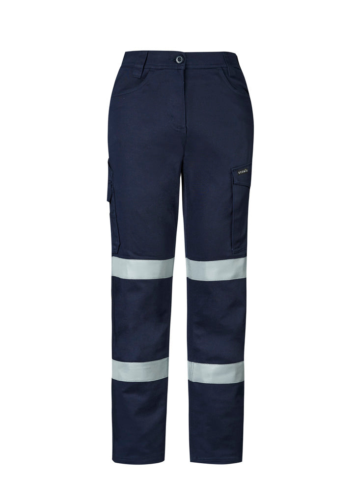 WOMENS ESSENTIAL BASIC STRETCH TAPED CARGO PANT - NAVY