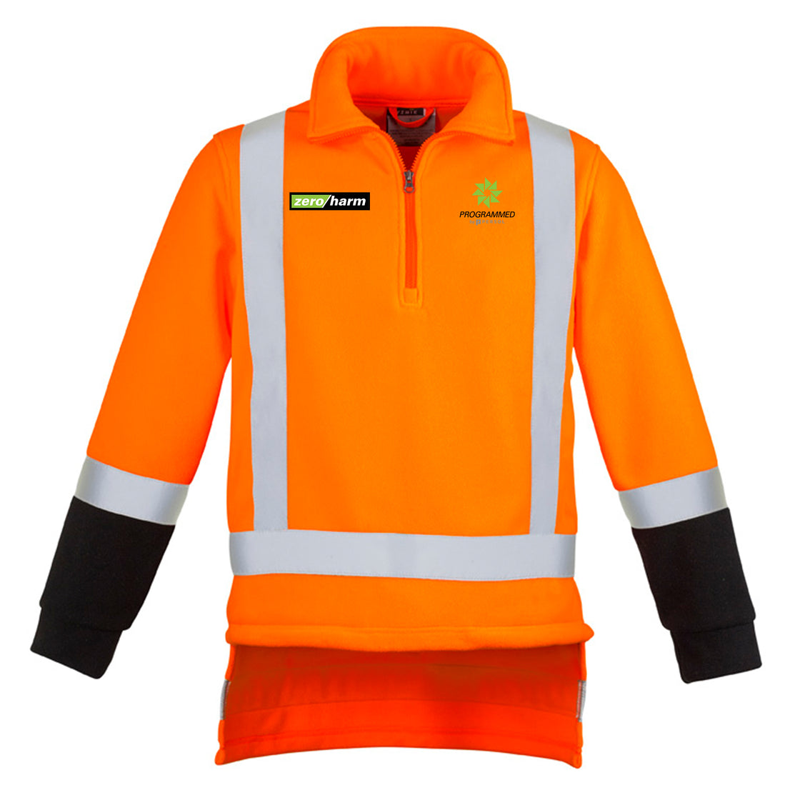 MENS TTMC-W23 POLAR FLEECE PULLOVER - ORANGE/NAVY