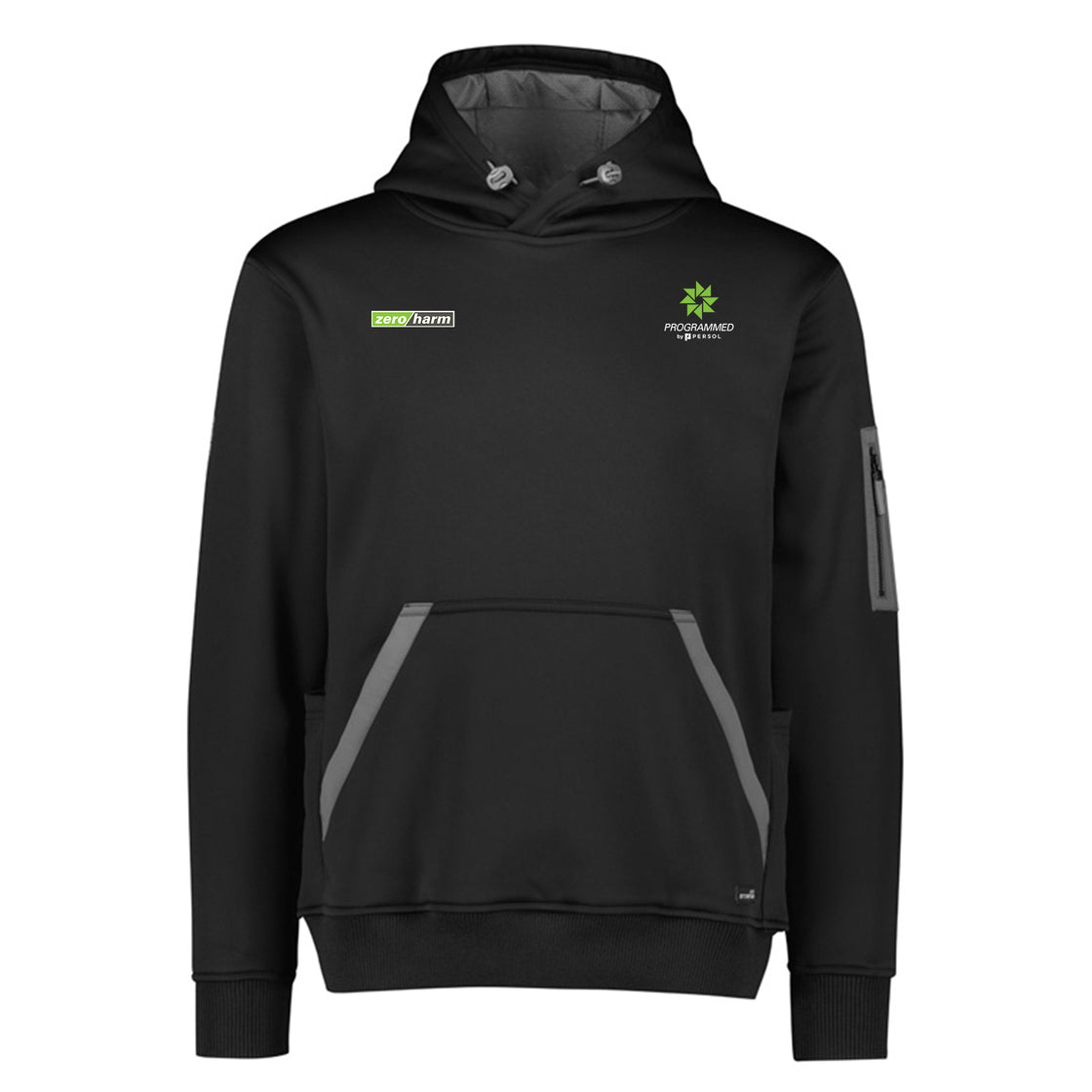 UNISEX WATER RESISTANT HOODIE - BLACK