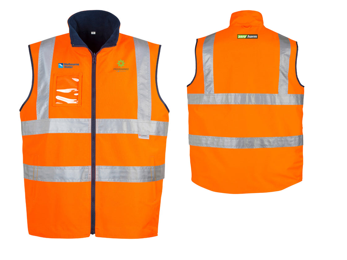 MENS HI VIS LIGHTWEIGHT WATERPROOF VEST - ORANGE