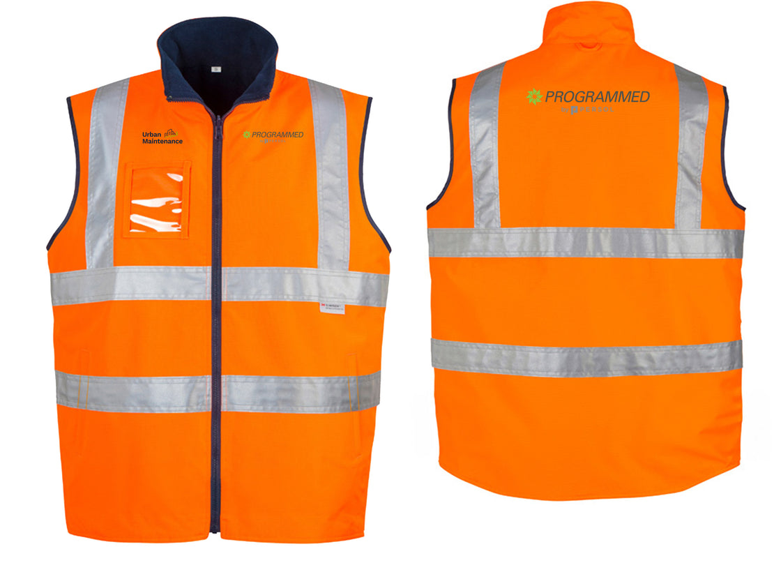 MENS HI VIS LIGHTWEIGHT WATERPROOF VEST - ORANGE