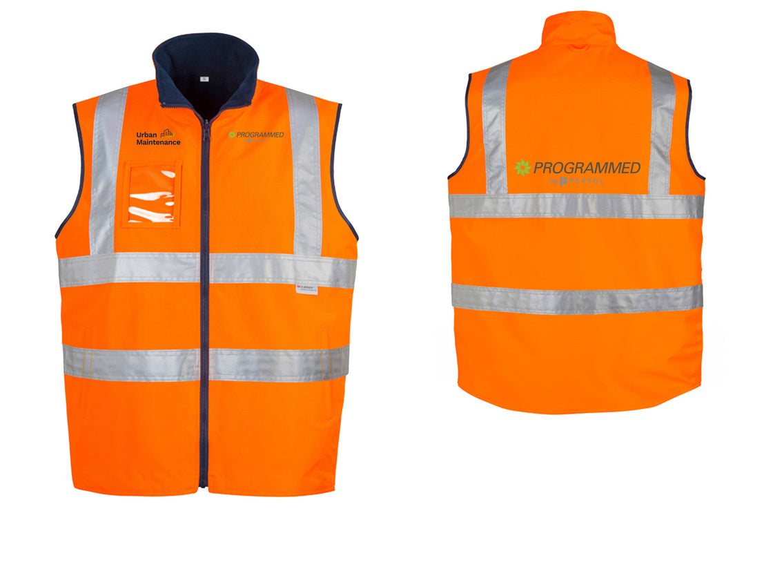 MENS HI VIS LIGHTWEIGHT WATERPROOF VEST - ORANGE