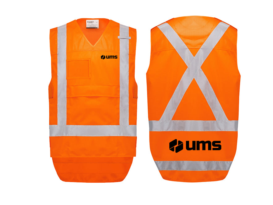 UNISEX HI VIS NSW RAIL VEST - ORANGE