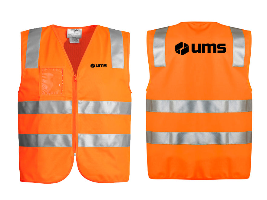 UNISEX HI VIS ZIP VEST - ORANGE