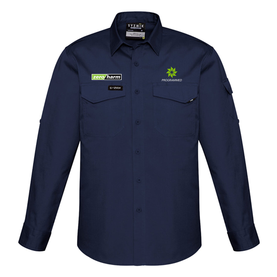 MENS RUGGED COOLING LONG SLEEVE SHIRT - NAVY