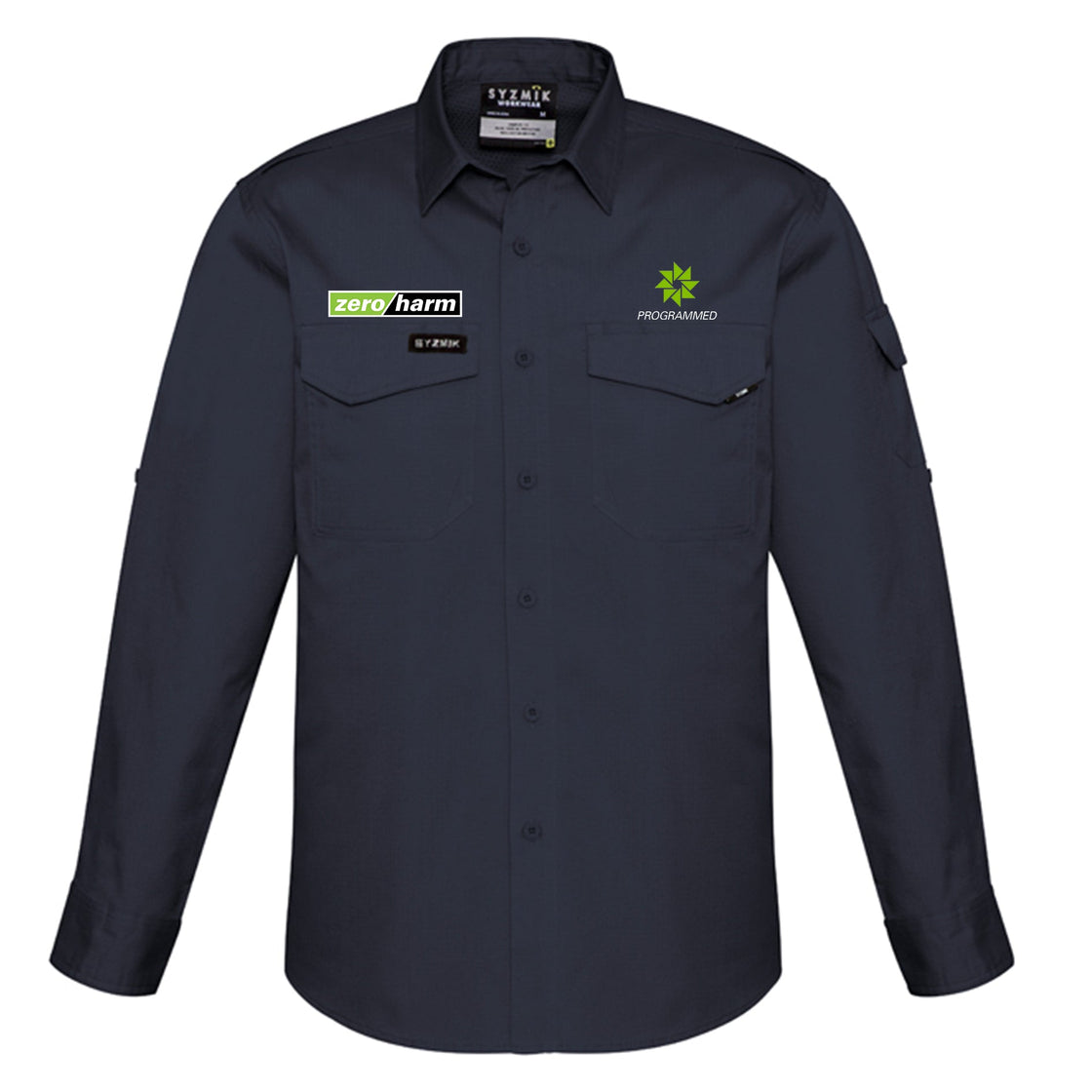 MENS RUGGED COOLING LONG SLEEVE SHIRT - CHARCOAL