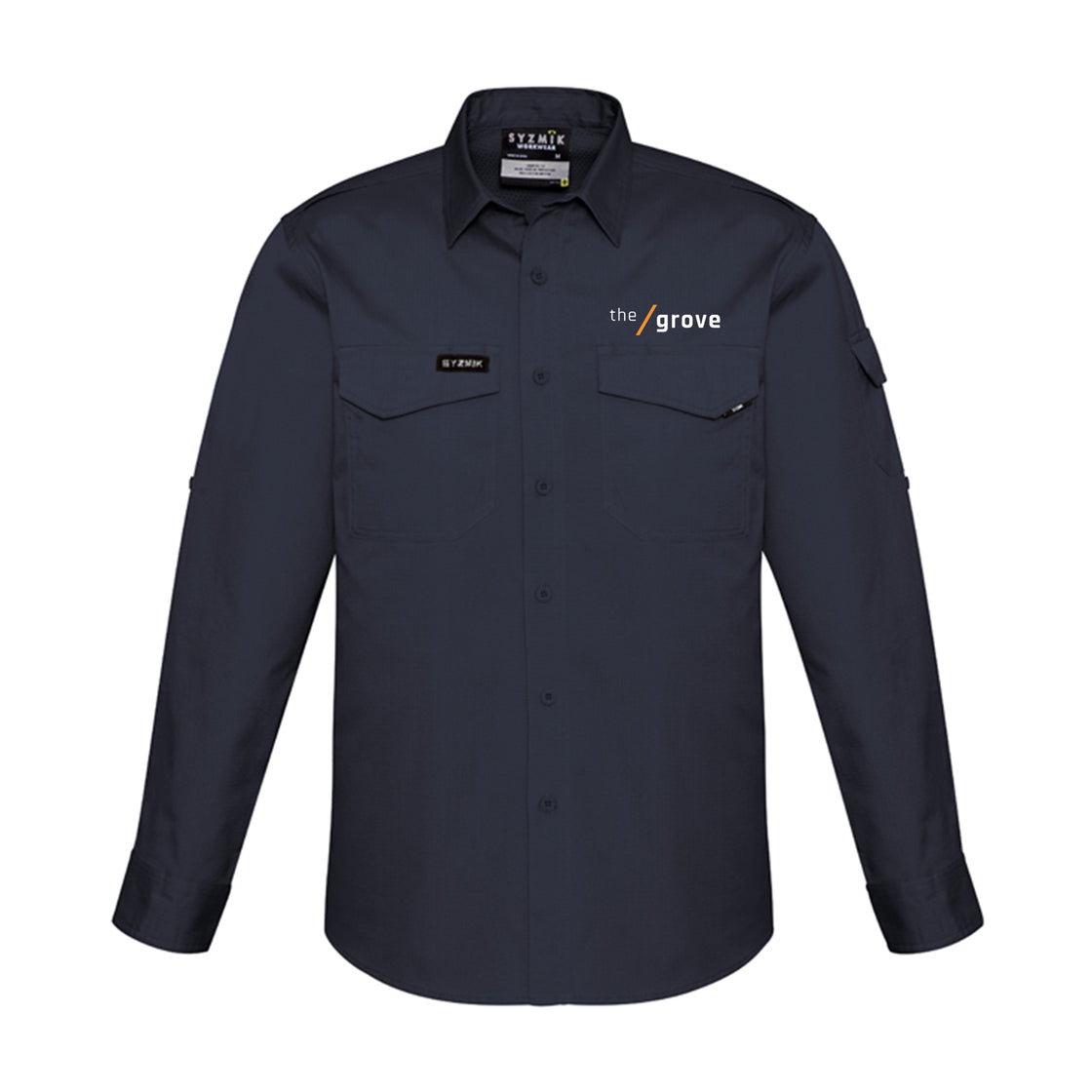 MENS RUGGED COOLING LONG SLEEVE SHIRT - CHARCOAL