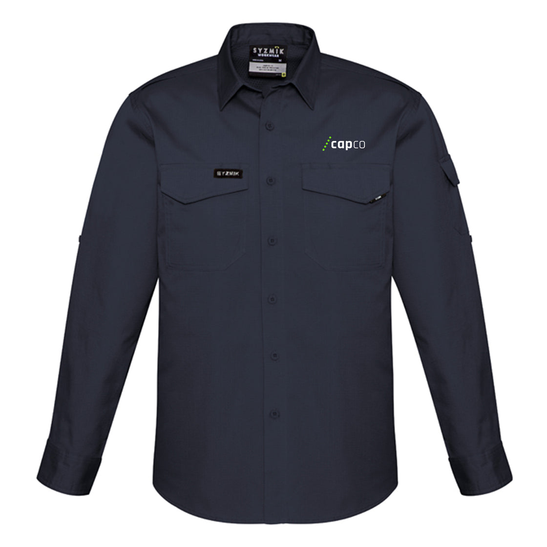 MENS RUGGED COOLING LONG SLEEVE SHIRT - CHARCOAL