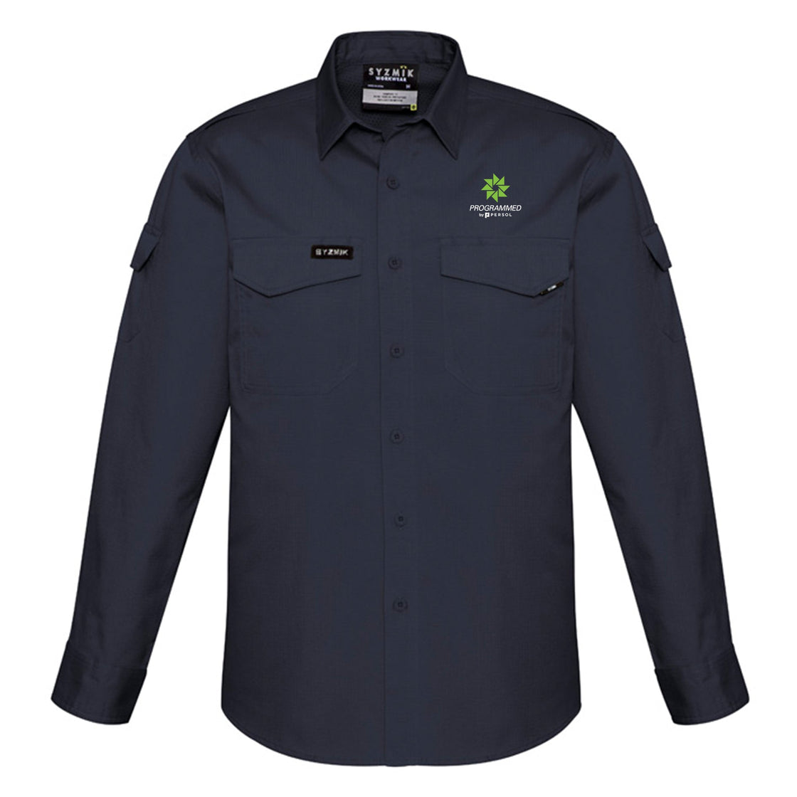 MENS RUGGED COOLING LONG SLEEVE SHIRT - CHARCOAL