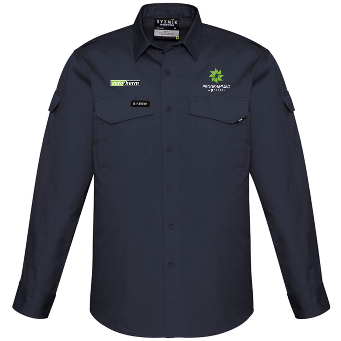 MENS RUGGED COOLING LONG SLEEVE SHIRT - CHARCOAL