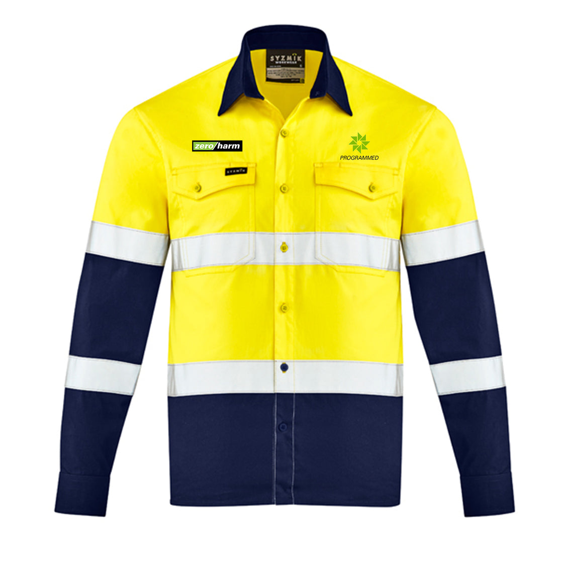 MENS LIGHTWEIGHT BIO MOTION SHIRT - YELLOW/NAVY