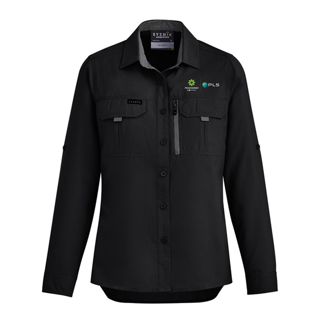 WOMENS OUTDOOR LONG SLEEVE SHIRT - BLACK