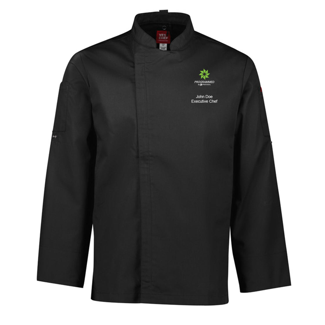 MENS ALFRESCO LONG SLEEVE CHEF JACKET - BLACK