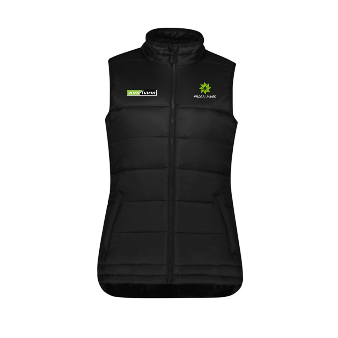 ALPINE LADIES PUFFER VEST - BLACK