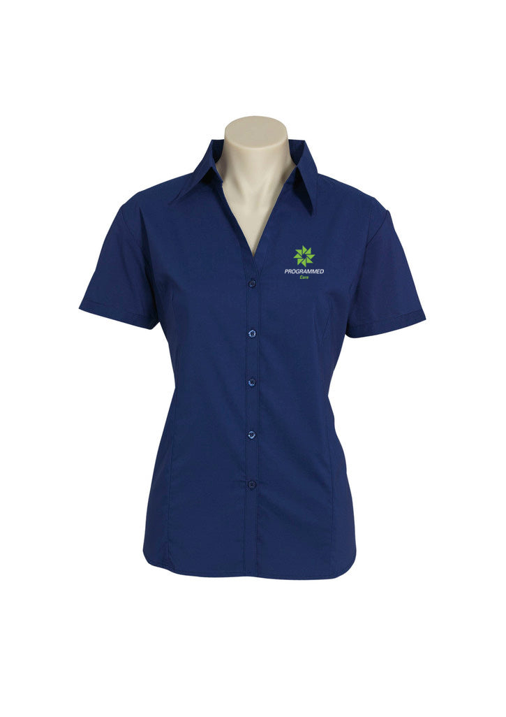 LADIES METRO SHORT SLEEVE SHIRT - ROYAL