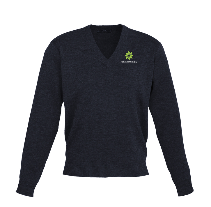 MENS WOOLMIX KNIT PULLOVER - NAVY