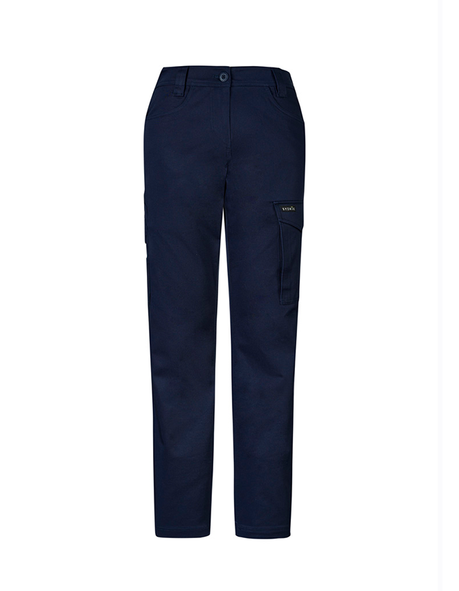 WOMENS ESSENTIAL BASIC STRETCH CARGO PANT - NAVY